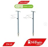 N-train - ref.214.41 - 2 Postes Catenaria alta velocidad azules (interior y exterior)