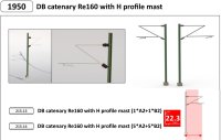 N-train - ref.215.13 - Catenaria DB 1950 Re160 (A+B) 22.3 mm (dos unidades)