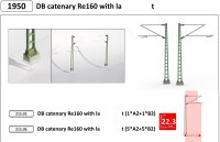 N-train - ref.215.06 - Catenaria DB 1950 Re160 (A+B) 22.3 mm (diez unidades)