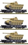 Fleischmann - ref.845606 - Set 3 vagones plataforma DR con tanques Panther V&nbsp;