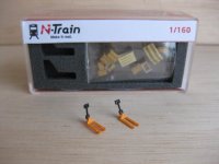 N-train - ref.212.36 - 2 Transpalets naranjas + 4 Palets + 8 Cajas cartón