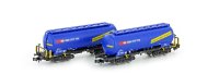 Hobbytrain - ref.H23485 - Set 2 de vagones silo tipo Uacs del SBB Cargo "Lebensmittel", ep V-VI 