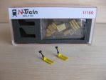 N-train - ref.212.34 - 2 Transpalets amarillos + 4 Palets + 8 Cajas cartón