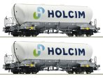  HO - Roco - ref.6600051 - Set de 2 vagones silo "Holcim", ep.VI 