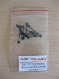 Mftrain - ref.N83032 - Set 10 Enganches barra recta 20 mm