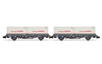 Arnold - ref.HN6421 - Set 2 vagones plataforma RENFE Central lechera asturiana