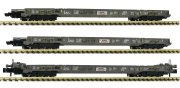 Fleischmann - ref.6660093 - Set 3 vagones plataforma portacamiones HUPAC&nbsp;