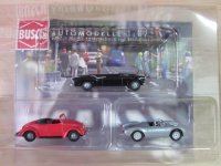 Busch - ref.1609 - 3 coches (negro-rojo-gris metalizado)