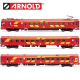 Arnold - ref.HN2616 - Electrotr&eacute;n serie 444-004 RENFE rojo-amarillo, ep.IV&nbsp;