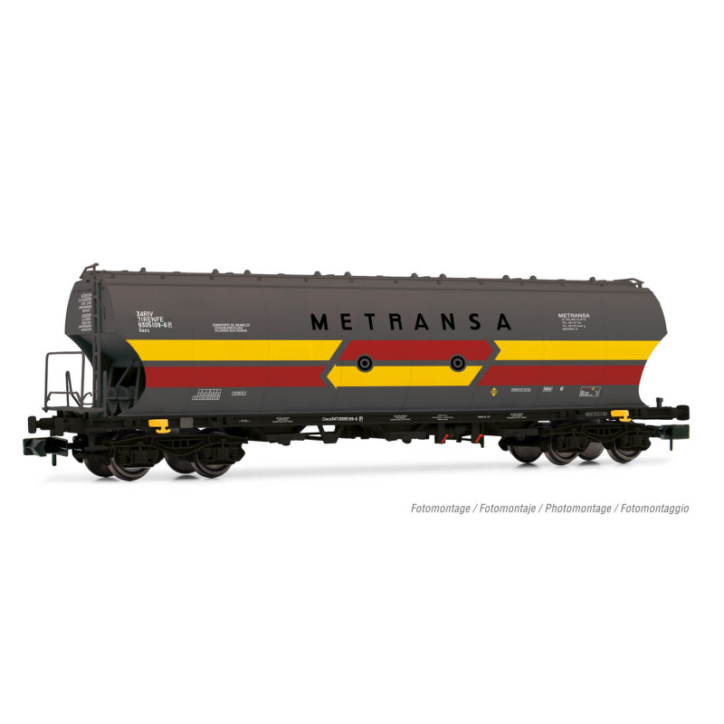 Arnold - ref.HN6557 - Tolva PTT gris oscuro RENFE "Metransa", ép.IV 