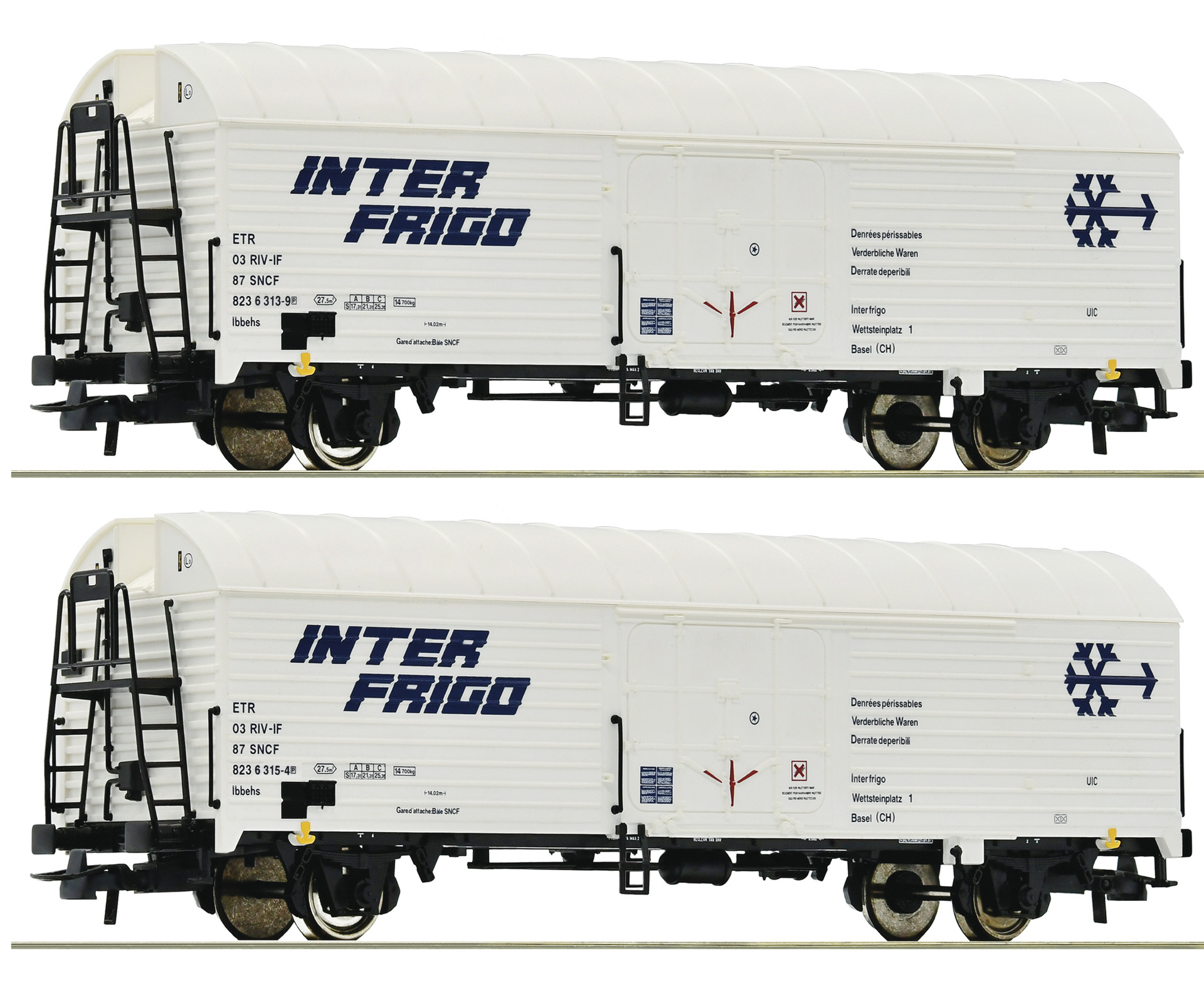  HO - Roco - ref.76040 - Set de 2 vagones friforíficos "Interfrigo" SNCF, ep.IV 
